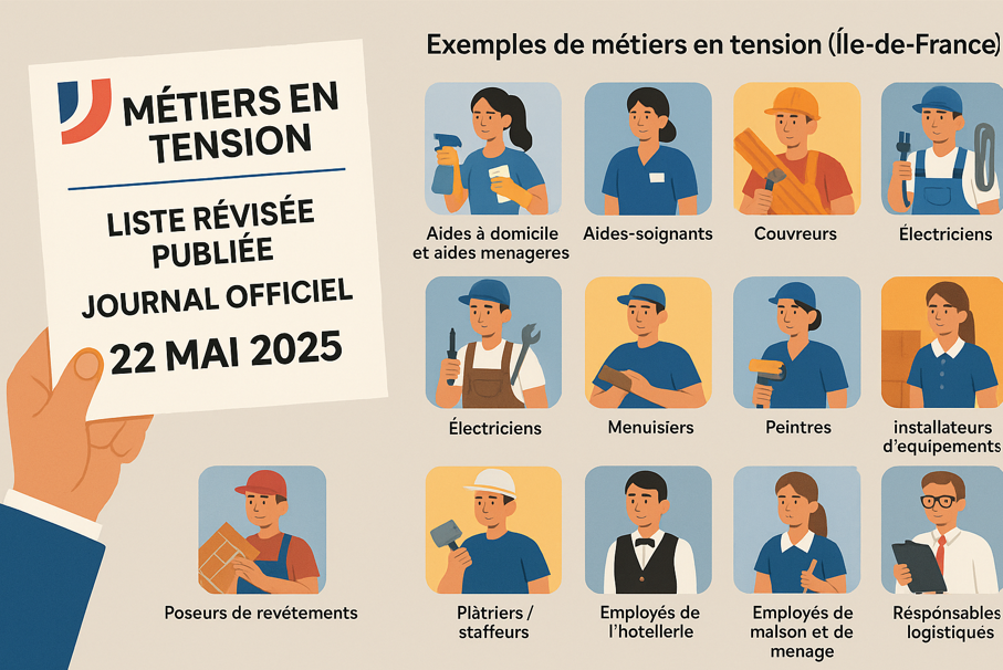 La liste des métiers en tension